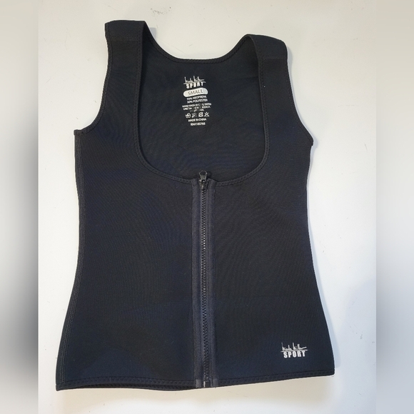 Nicole Miller Other - Nicole Miller Sport Neoprene Sauna Sweat Shape Top Black Small